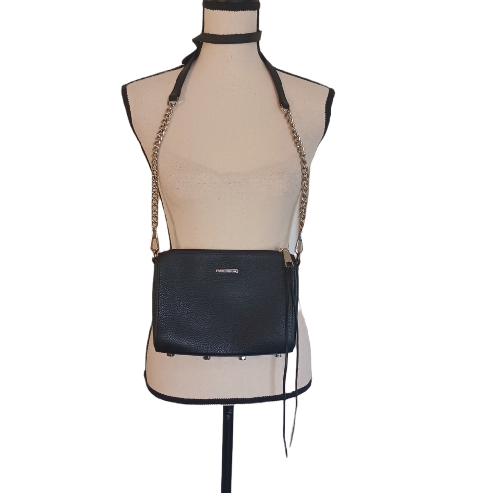 Rebecca Minkoff Pebbled Leather Chain Crossbody Bag
